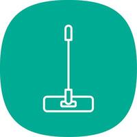 Mop Line Curve Icon Design vector