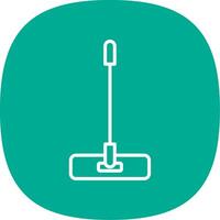 Mop Line Curve Icon Design vector