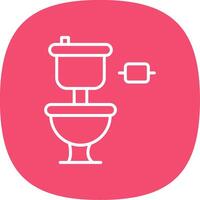 Toilet Line Curve Icon Design vector