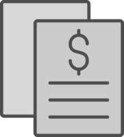 Duplicate Content Line Filled Greyscale Icon Design vector