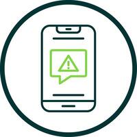 Alert Line Circle Icon Design vector