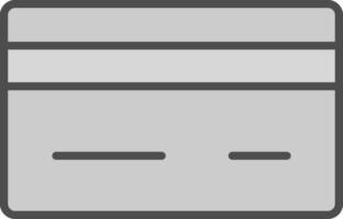 crédito tarjeta línea lleno escala de grises icono diseño vector
