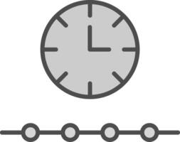 Free Time Line Filled Greyscale Icon Design vector