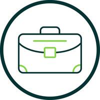 Bag Line Circle Icon Design vector