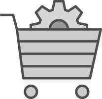 E-commerce Solution Line Filled Greyscale Icon Design vector