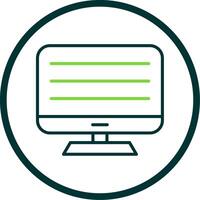 Computer Line Circle Icon Design vector