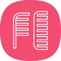 Comb Line Curve Icon Design vector