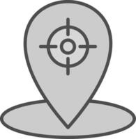 Geo Targeting Line Filled Greyscale Icon Design vector