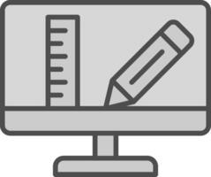 Design Line Filled Greyscale Icon Design vector