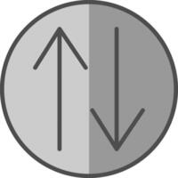 Swap Line Filled Greyscale Icon Design vector