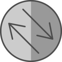 Swap Line Filled Greyscale Icon Design vector