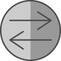 Swap Line Filled Greyscale Icon Design vector