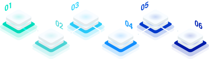 6 Step Process Flow Infographic png