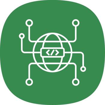 Globe Grid Line Curve Icon Design vector