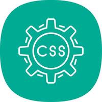 css codificación línea curva icono diseño vector