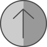Up Arrow Line Filled Greyscale Icon Design vector