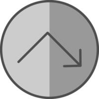 Bounce Line Filled Greyscale Icon Design vector