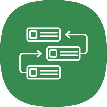 Backlog Line Curve Icon Design vector