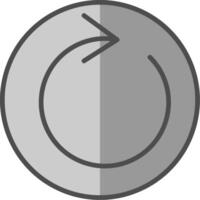 Loop Line Filled Greyscale Icon Design vector