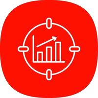 Data Analytics Line Curve Icon Design vector