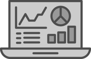 Web Analytics Line Filled Greyscale Icon Design vector