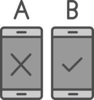 Ab Testing Line Filled Greyscale Icon Design vector