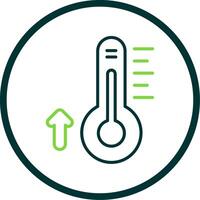 Thermometer Line Circle Icon Design vector