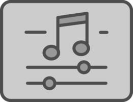 Music And Multimeda Line Filled Greyscale Icon Design vector