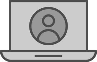 User Profile Line Filled Greyscale Icon Design vector