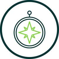 Compass Line Circle Icon Design vector