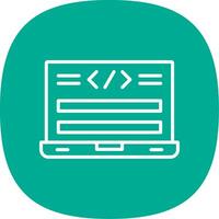 Html Code Line Curve Icon Design vector