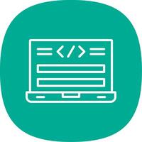 Html Code Line Curve Icon Design vector