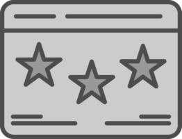 Web Rating Line Filled Greyscale Icon Design vector