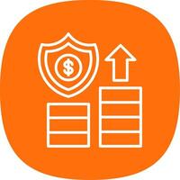 Insurance Line Curve Icon Design vector