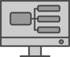 Ux Design Line Filled Greyscale Icon Design vector