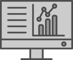 Dashboard Line Filled Greyscale Icon Design vector