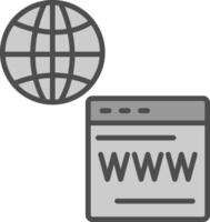 web servicios línea lleno escala de grises icono diseño vector