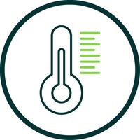 Thermometer Line Circle Icon Design vector