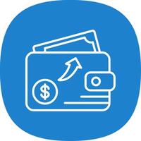 Wallet Line Curve Icon Design vector