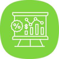 Financial Presentation Line Curve Icon Design vector