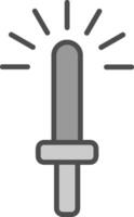 Light Stick Line Filled Greyscale Icon Design vector