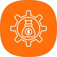 Asset Management Line Curve Icon Design vector
