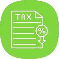 Tax Line Curve Icon Design vector