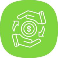 Loan Line Curve Icon Design vector
