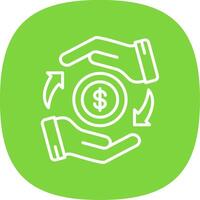 Loan Line Curve Icon Design vector