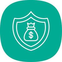 Insured Line Curve Icon Design vector