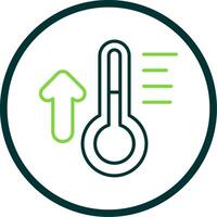 Thermometer Line Circle Icon Design vector