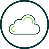 Cloud Line Circle Icon Design vector