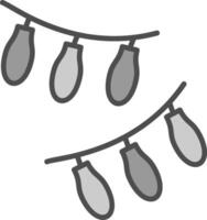 Lights Line Filled Greyscale Icon Design vector