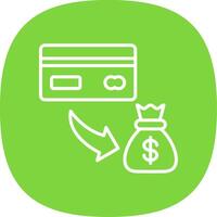 Credit Line Curve Icon Design vector